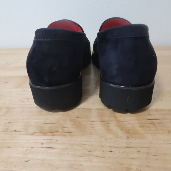 Pas de Rouge Navy and Red Loafers - Picture 6 of 14